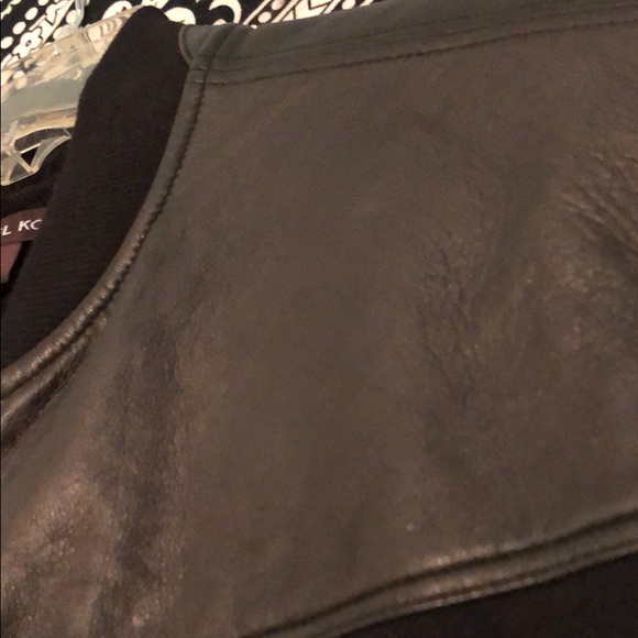 MEN’S MICHAEL KORS LEATHER / SWEATSHIRT JACKET - Picture 5 of 8